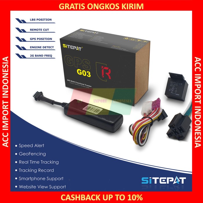 GPS Tracker G03 R Dustproof Pelacak Mobil Motor With Apliksi GSM/GPRS