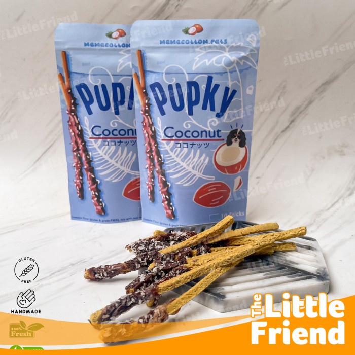 Snack Cemilan Treats Anjing Kucing PUPKY COCONUT Real Meat MEMECOTTON