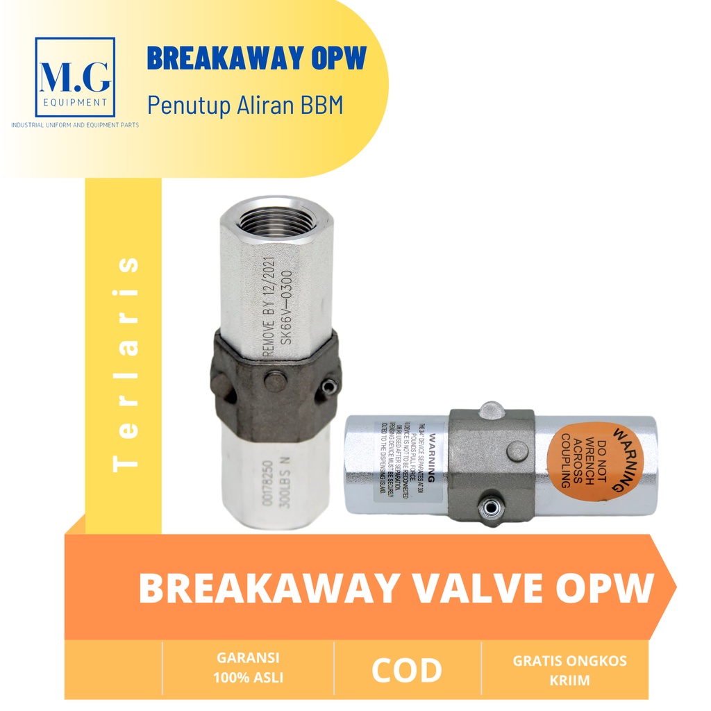 Breakway Valve Opw Aile 3/4 Aluminium Penutup Aliran BBM