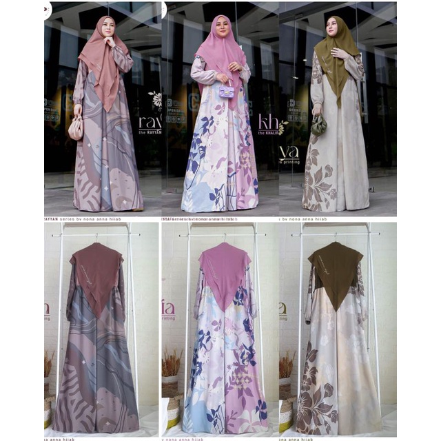 PRINTING QATAR SERIES GAMIS DAILY DRESS SYARI BY NONAANNA HIJAB