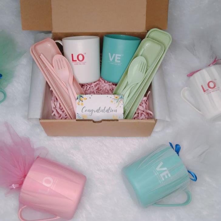 

limited Edition✔️Hampers Gelas Mug Couple | Kado Pernikahan | Birthday Giftbox dll|RA3