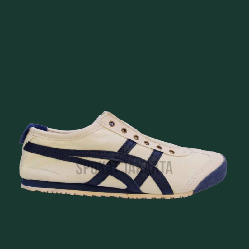 Sepatu Onitsuka Slip On cream nevi