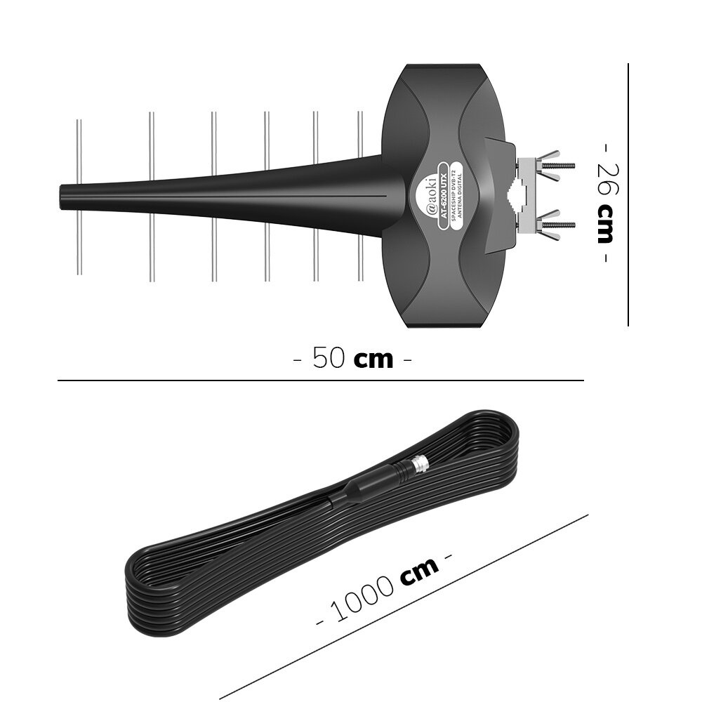 Antena TV DIGITAL UTX ULTRA MAX FULL HD AOKI AT-6200 UTX | Antena Luar Digital AOKI ULTRA MAX | Antena Outdoor Digital Full HD 4K AOKI AT 6200 UTX Ultra Max | FMS