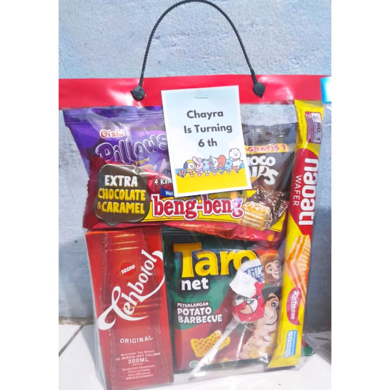 Paket Snack Ulang Tahun Anak/Paket Snack Ulang Tahun Murah Praktis Free Card