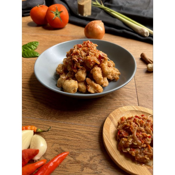 

ayam / chicken popcorn frozen free sambal