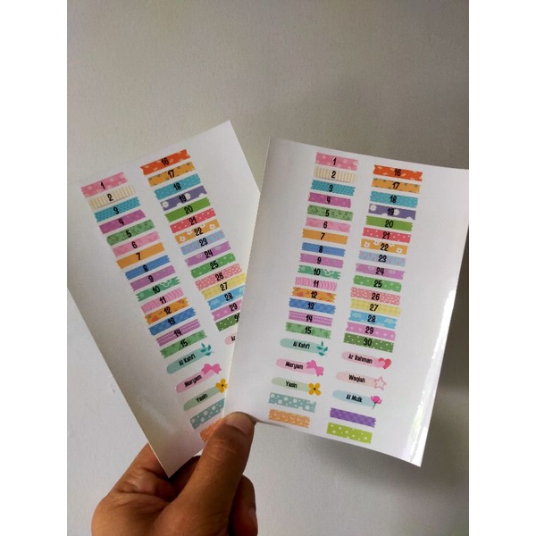 

sticker index juz Alquran