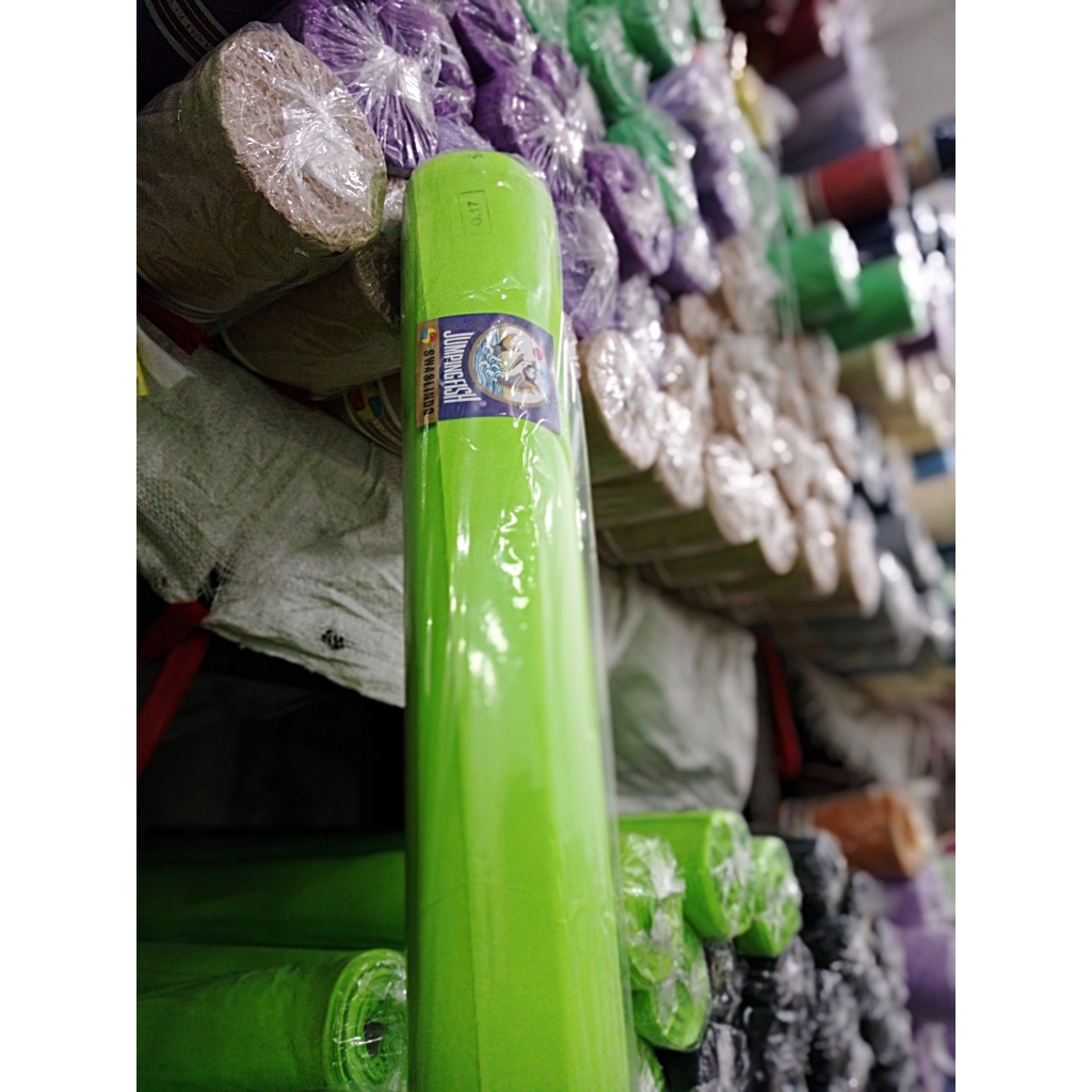 KAIN JUMPING FISH (HIJAU STABILO) 005