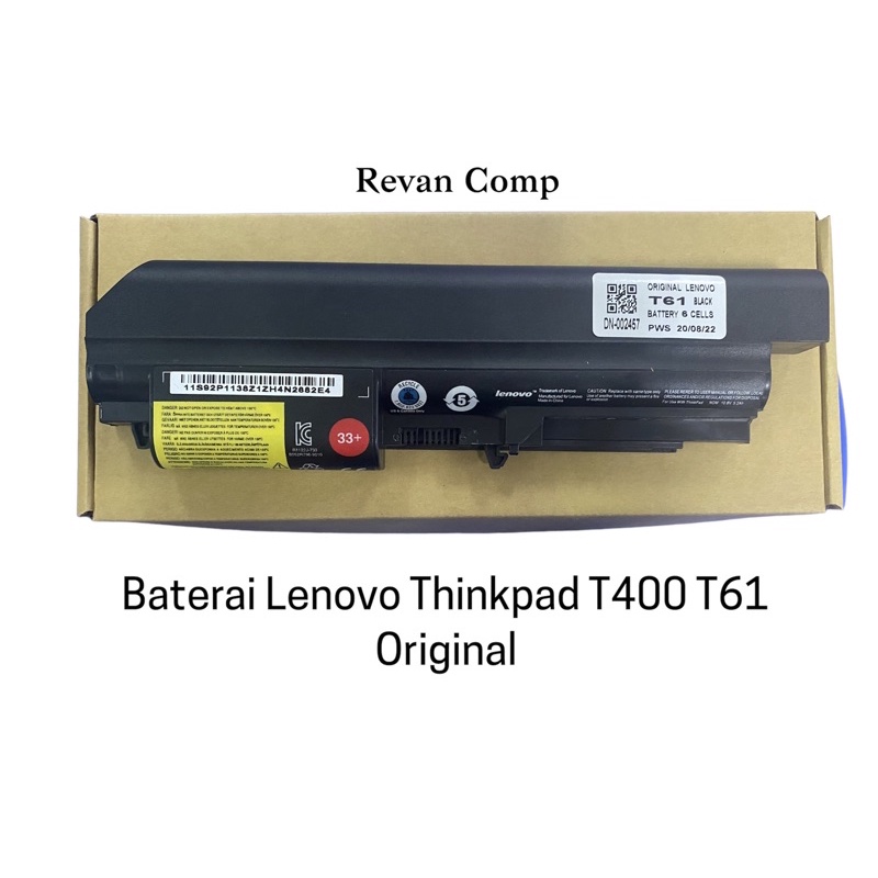 Baterai Lenovo Thinkpad T400 R400 T61 R61 Original