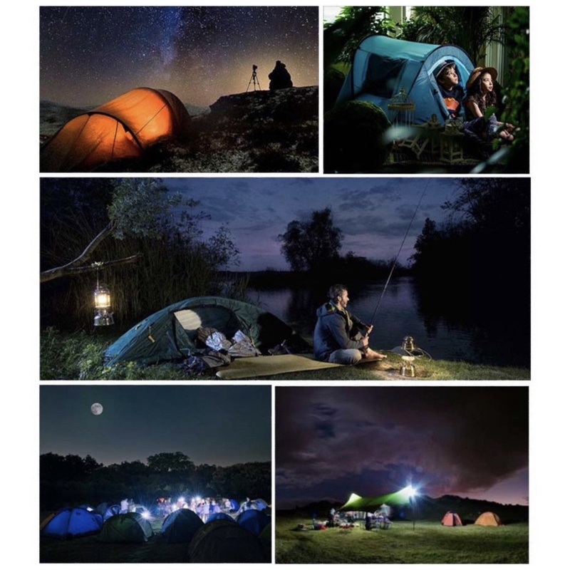 LAMPU EMERGENCY LED LENTERA TARIK CAMPING TENAGA SOLAR &amp; CHARGER