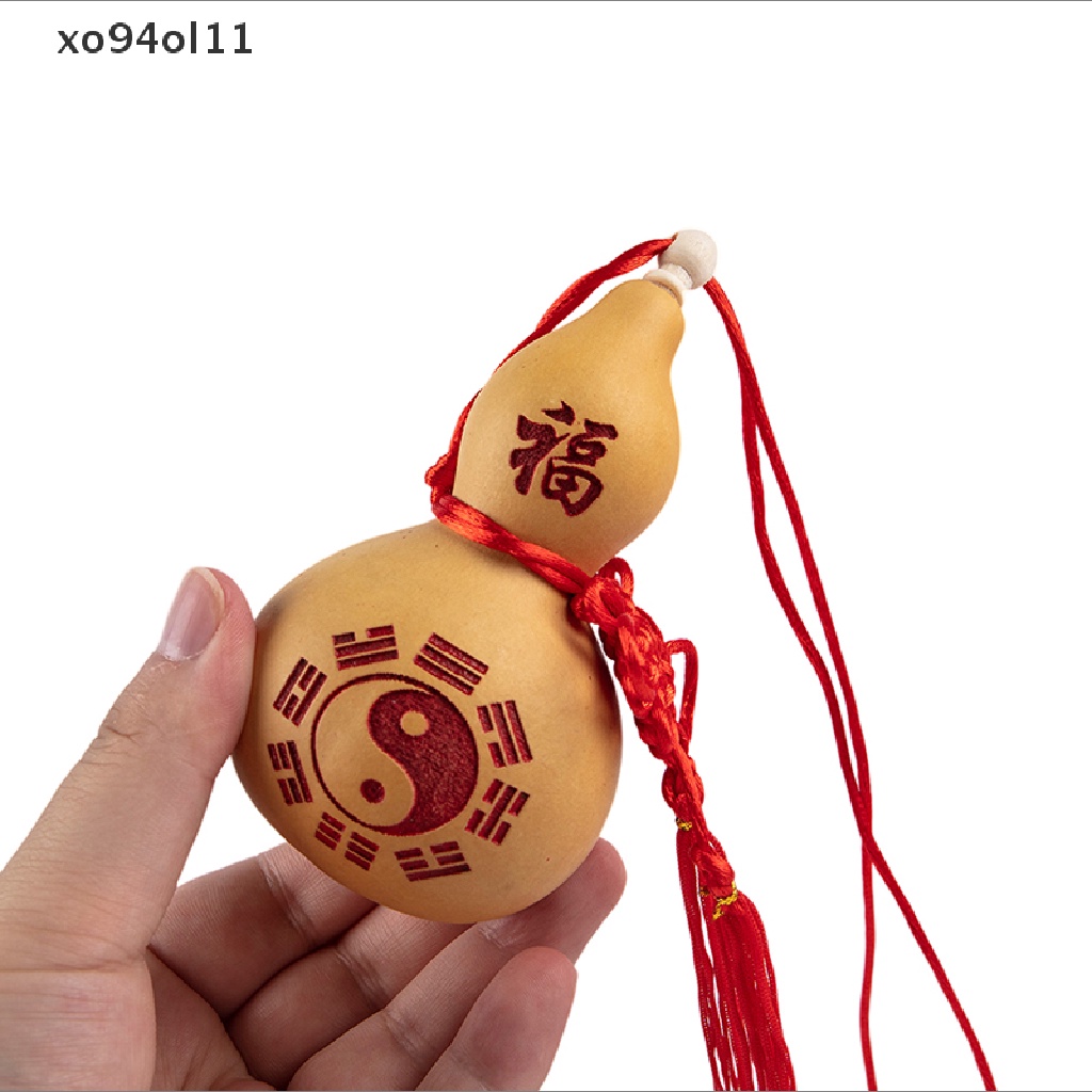 Xo 10-12 cm Labu Kerajinan Alami Kreatif Mengukir Pola Hiasan Gantung Feng Shui Tai Chi Yin Yang Buatan Tangan Feng Shui Hadiah Pindah Rumah Home Decor Props OL