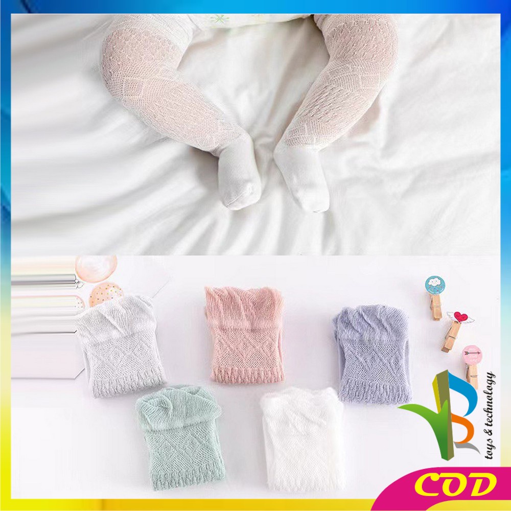 RB-P211 Kaus Kaki Panjang Anak Anti Nyamuk Polos / Kaos Kaki Panjang Model Jaring Bayi Korea Lucu / Baby Sock Kids