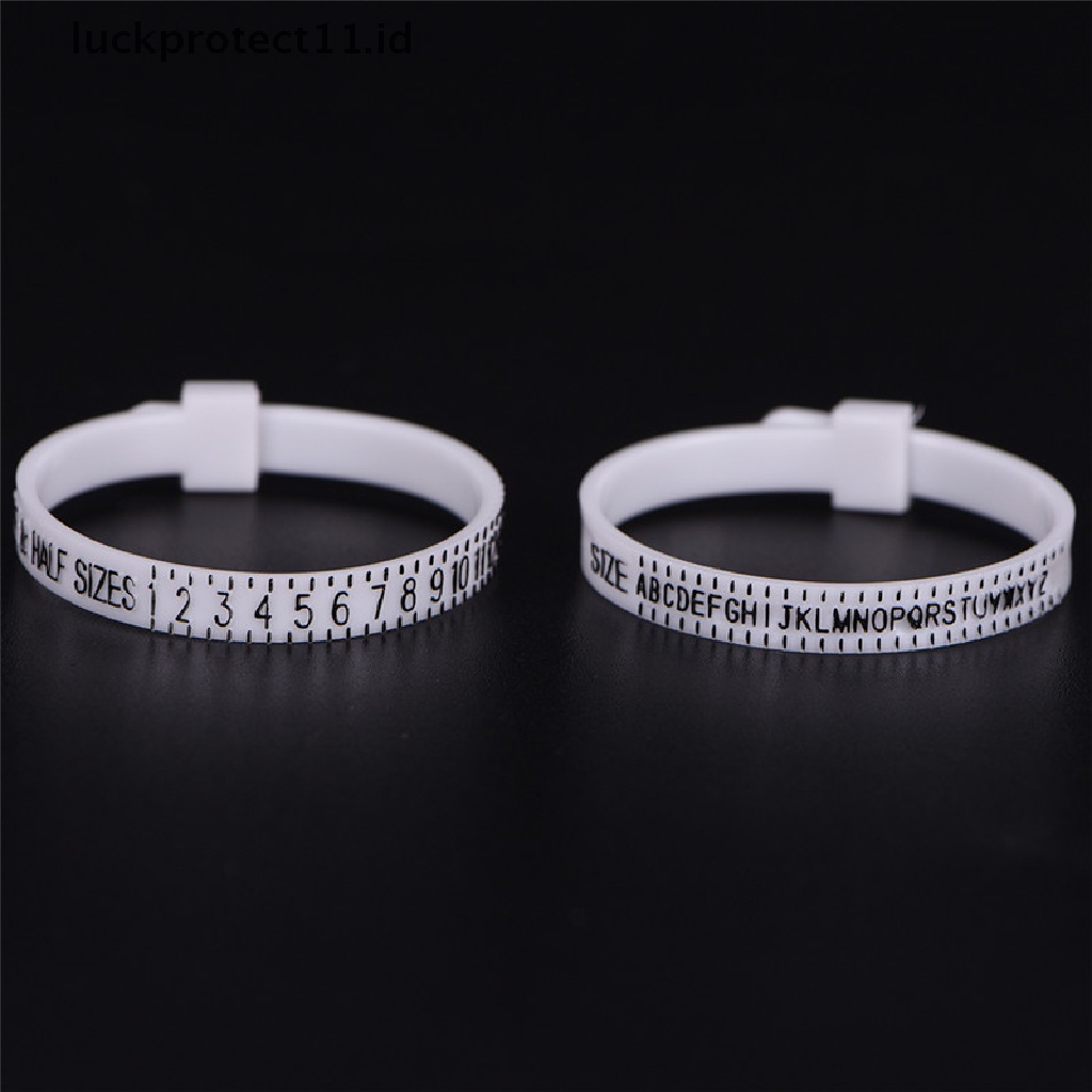 /Fashion Hot// Fashion// UK US Ring Sizer Ukur Pengukur Jari Untuk Cincin Kawin Band Cincin Pertunangan New.