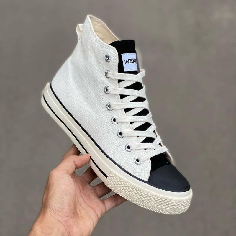 Warrior Poseidon Black White High Sepatu Warior Original