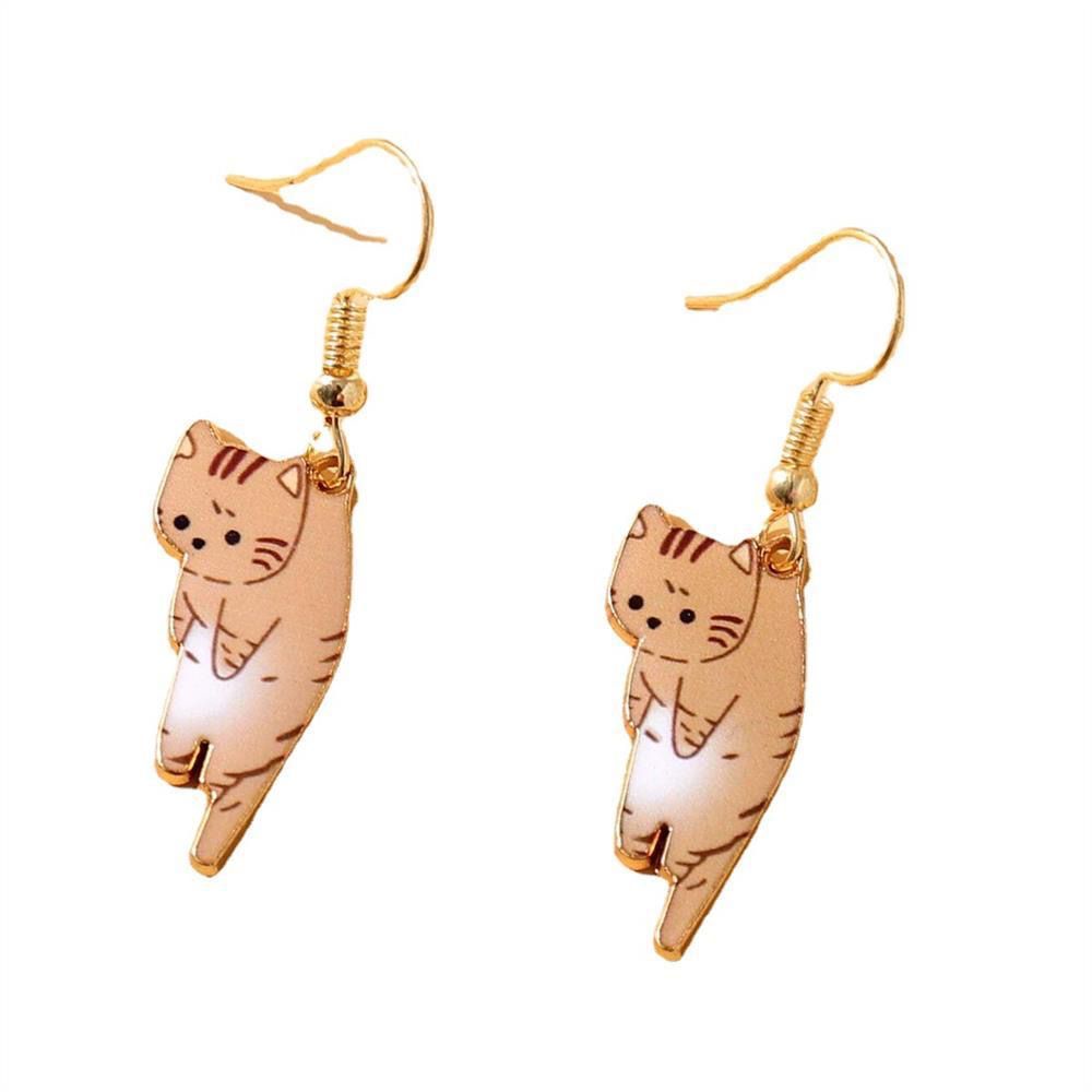 Penjualan Panas Lucu Kartun Kucing Anting Kait Untuk Wanita Sweetie Sederhana Temperamen Kitten Earring Aksesoris Perhiasan Perempuan