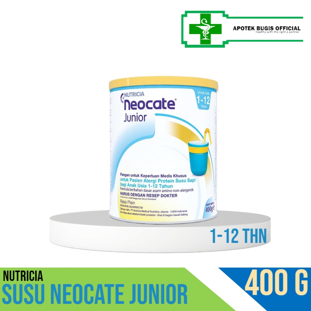 Nutricia Neocate Junior Size 400 g - Susu Formula Alergi Susu Sapi 1-12 Tahun