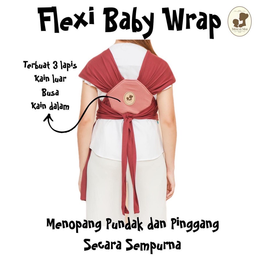 Gendongan Bayi Premium Mere Et Moi Flexi Baby Wrap All Size