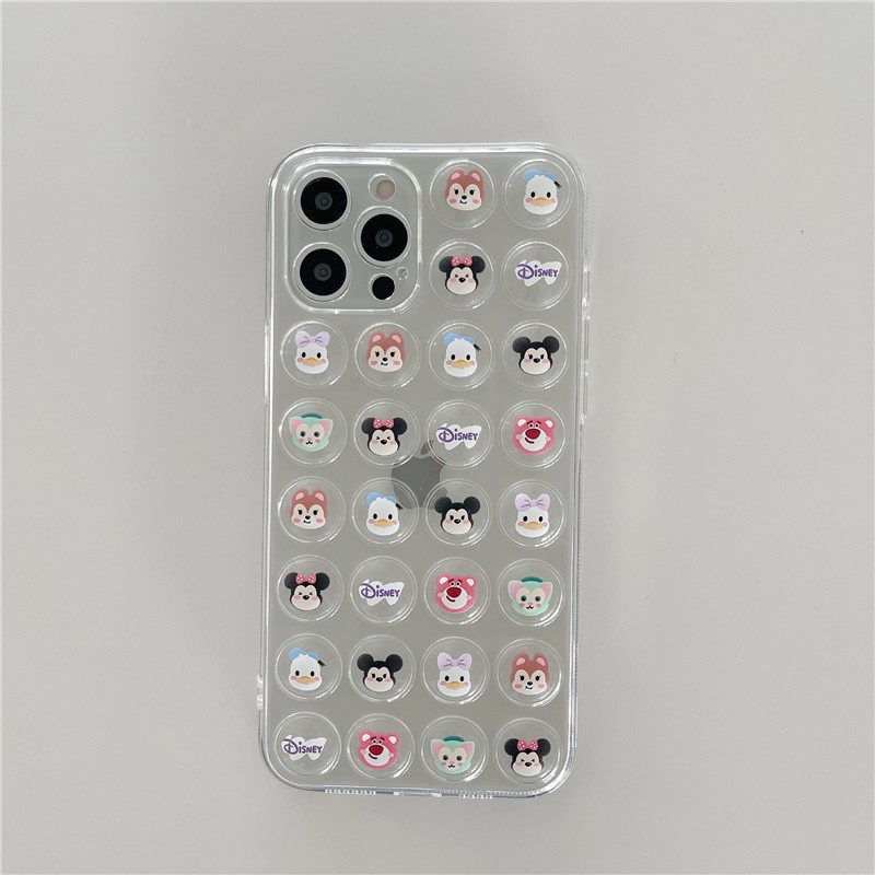 BUBBLE 3D Pop it Tsum tsum iphone 7 8 x xr xs max 11 12 13 14 pro max 14 plus case civer casing