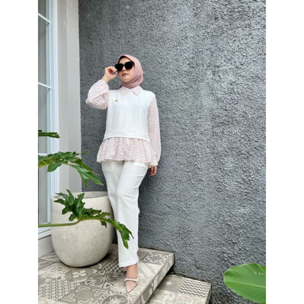 Atasan Marema zalifa Flo blues / atasan wanita / blous kekinian /atasan modern / baju kekinian / ata