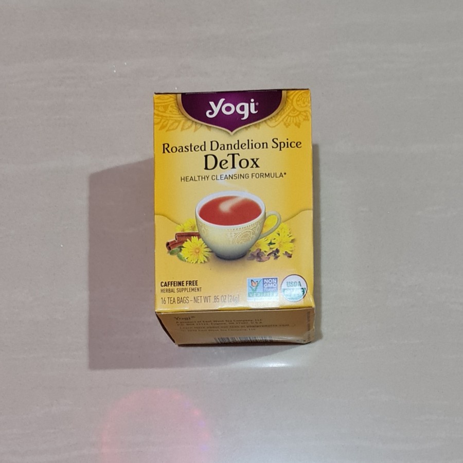 

Teh Yogi Tea Roasted Dandelion Spice DeTox Tea Healthy 16 x 1.5 Gram