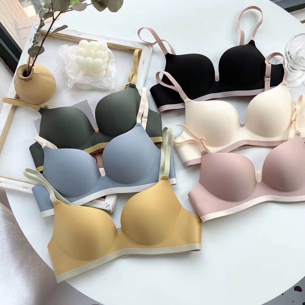 【 Bra Mall 】BM-361Bra BH Premium Push Up Tanpa Kawat Pakaian Dalam Wanita Motif Polos Cantik Import