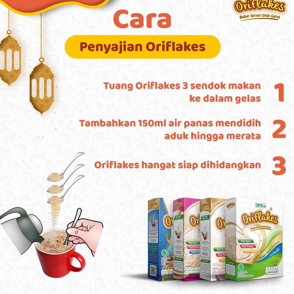 

hcd10 Oriflakes sereal umbi garut asam lambung susu oriflakes gastro maag gerd 350 gram bubur oriflakes umbi garut .,,.,.,