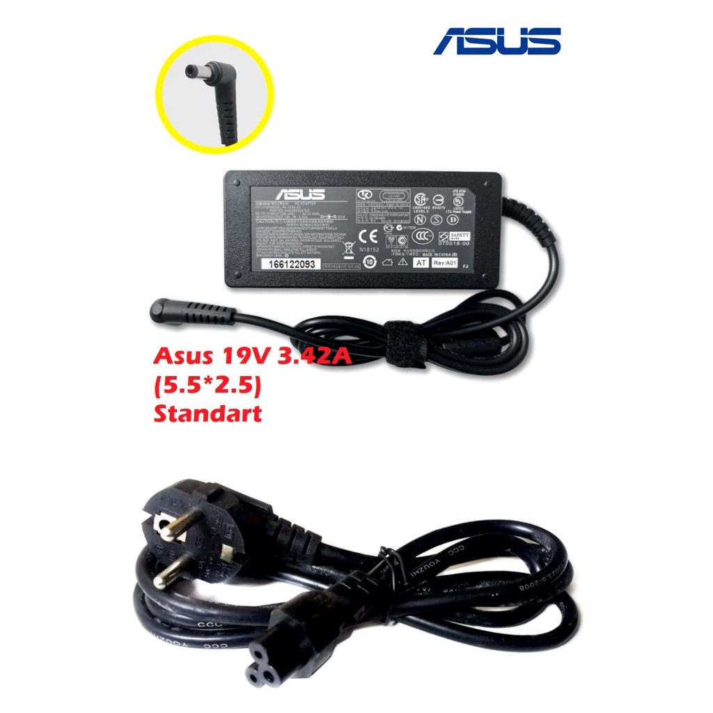 ORIGINAL ADAPTOR ASUS 19V 3.42A (5.5x2.5MM) A45 A45A A45V X45A X45U X45C A45VD A45VG A45VM A45VS