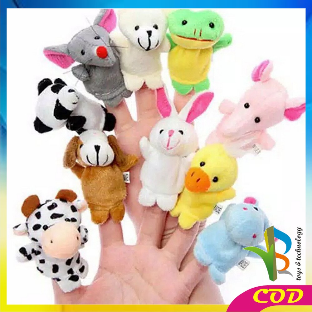 RB-M8 Boneka Jari Mainan Anak Bayi Finger Puppet Mainan Edukasi Boneka Tangan Karakter