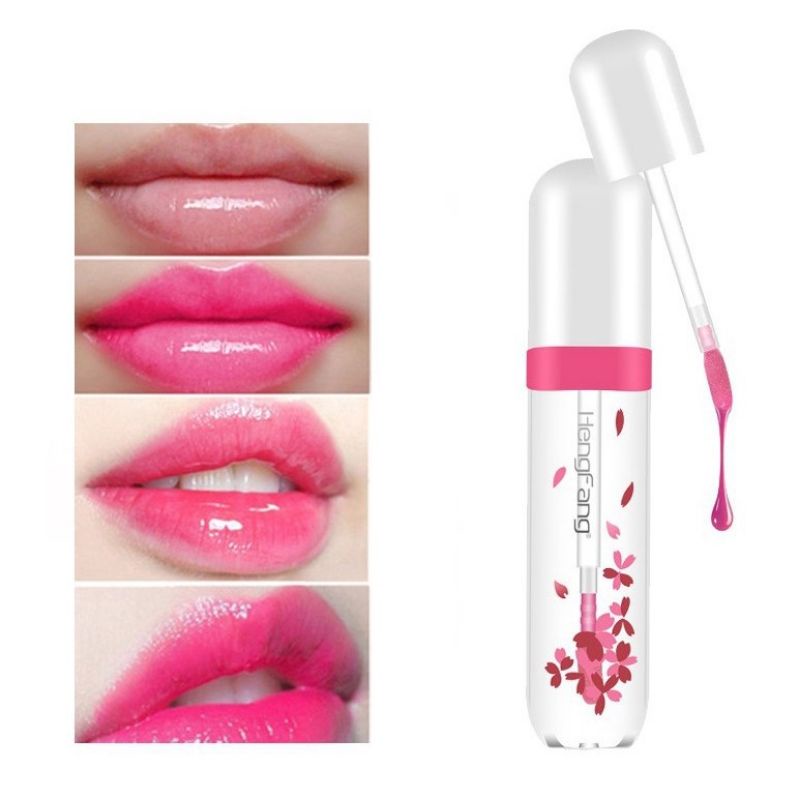 ‼️READY‼️Hengfang LipGloss Lipstik Bening Berubah Warna Ringan Dibibir Liptint Pelembab Bibir Alami