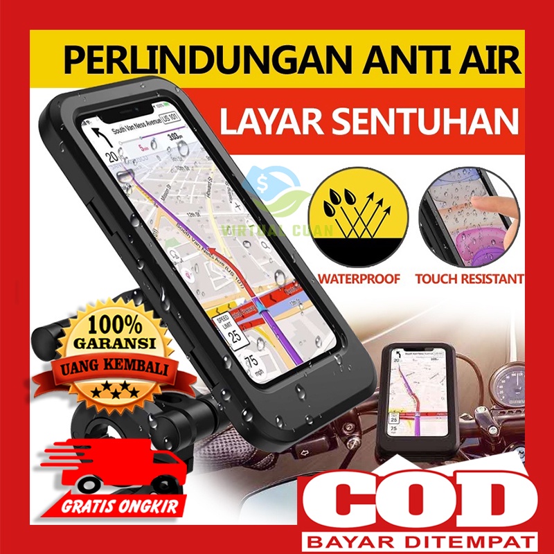 penyangga hp di motor/holder hp motor sepeda/Multifunctional Phone Stand Holder/perawatan /Pemegang ponsel/stand holder hp motor/Tas pemegang ponsel tahan air film pelindung