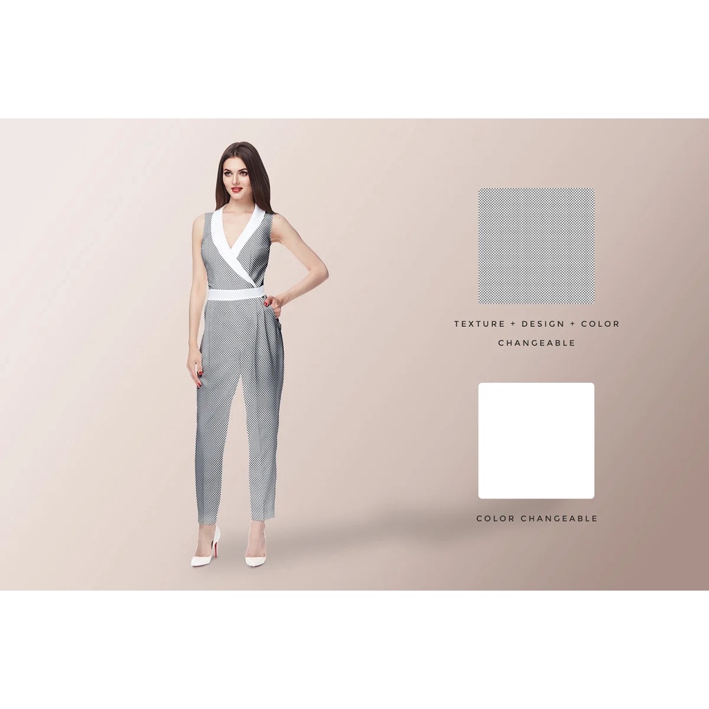 Women’s Jumpsuit Dress Mockup