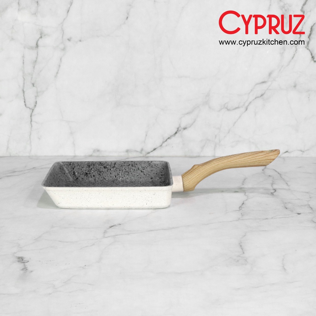 Jual Cypruz Fry Pan Omellete White Granite 13x18 cm Shopee Indonesia