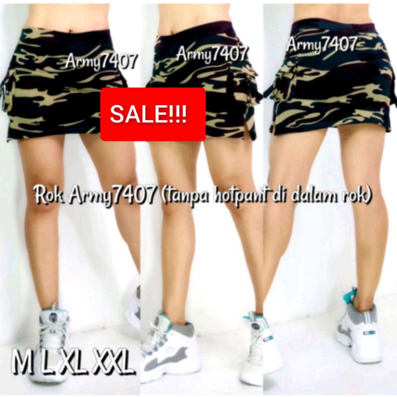 SALE ARMY SKIRT JUMBO - CELANA ROK SENAM ARMY - ROK SENAM ARMY JUMBO - ROK AEROBIC ARMY