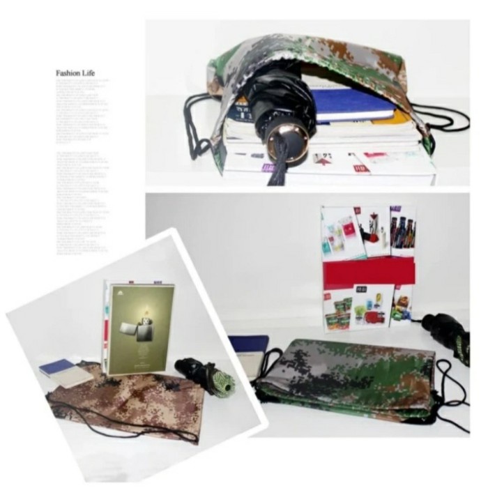 Original Tas Ransel Serut Pria Wanita Tas Backpack Waterproof Travel Bag Army