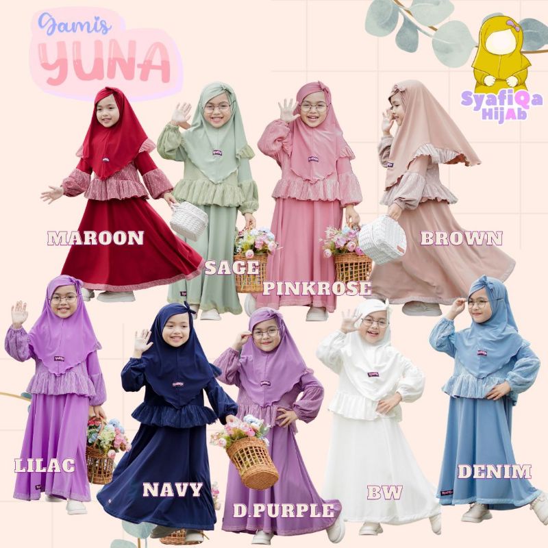 GAMIS ANAK SET HIJAB YUNA ORIGINAL SYAFIQA