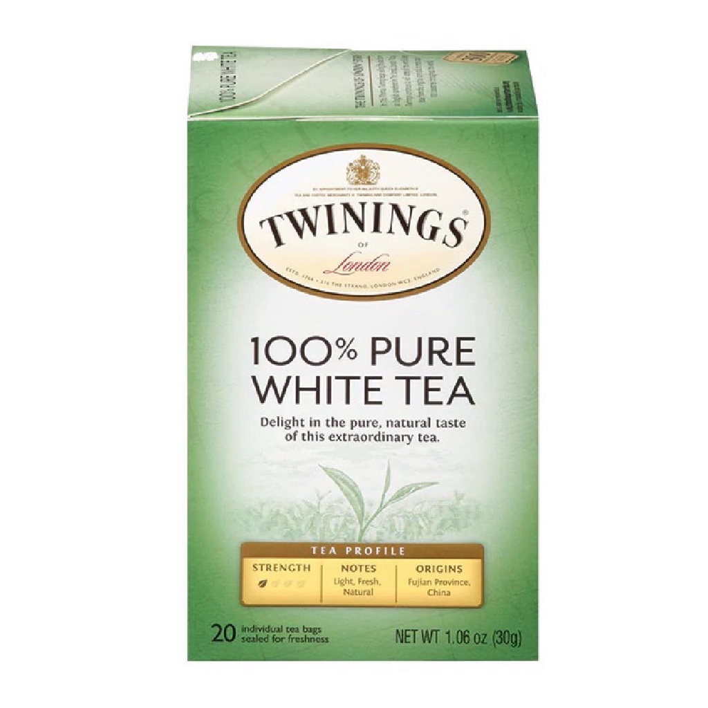 Twinings of London 100% Pure White Tea Natural Taste 20s x 1.5g