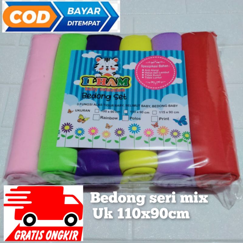 6PCS BEDONG ADEM LEMBUT RAINBOW UK 90X110 CM