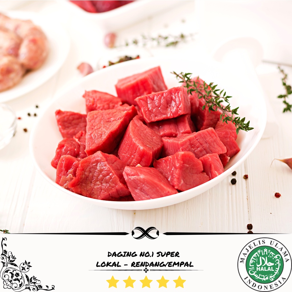 

DAGING SUPER A No.1 LOKAL /RENDANG/EMPAL 500g