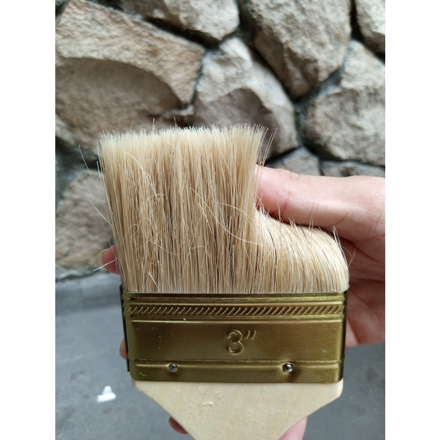 Kuas cat ukuran 3 inch tembok Kuas tangan dinding EURO 422 gagang kayu