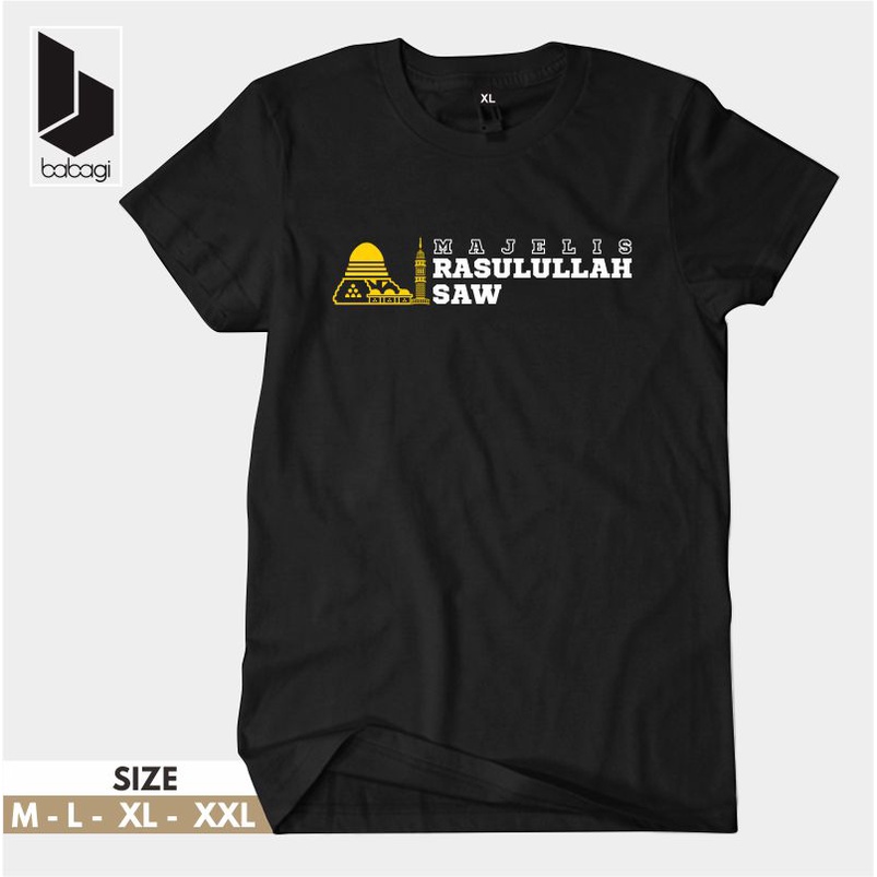 Kaos Majelis Rasulullah Kaos Oblong - Baju Dakwah Islami - T-Shirt Distro Pria Wanita