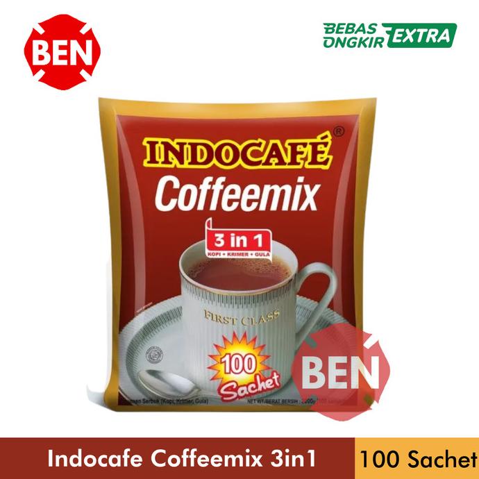 

[BISA COD] Indocafe Coffeemix 1 Pak / 100 Sachet / Sashet / Pcs / Bungkus / Kopi