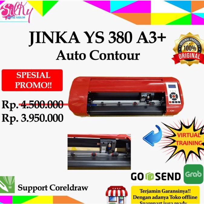 

Terlaris Mesin Cutting Sticker Jinka YS 380 A3+ Auto Countur (sensor) Termurah