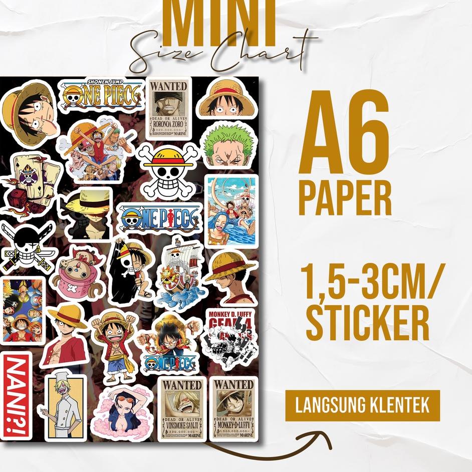 

↢ 26pcs STICKER AESTHETIC TUMBLR - ONE PIECE ㅥ