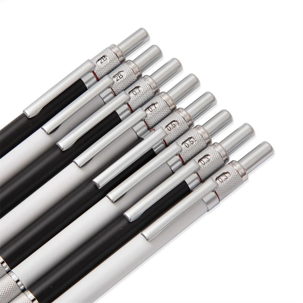 Nickolas1 Pensil Otomatis Alat Tulis Kantor Gravitasi Rendah 0.3,0.5,0.7,0.9mm Tulisan Seni Menggambar Baling Pensil