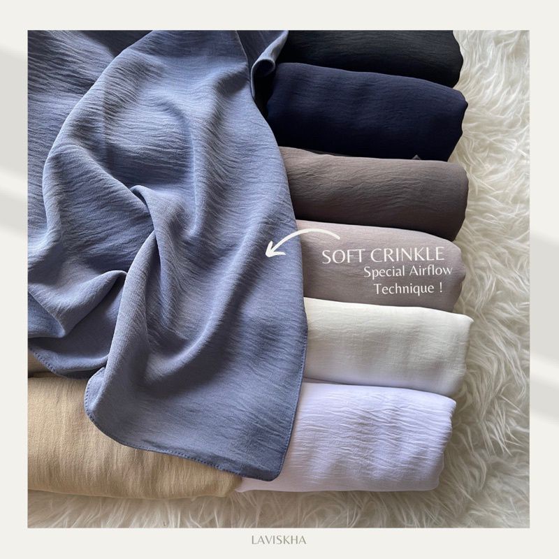 Fashmina Crinkle Airflow Premium Fashmina Hijab