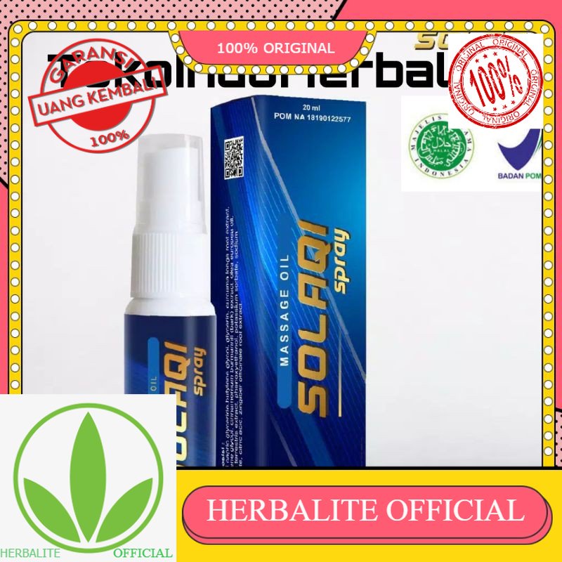 100% ORIGINAL Solaqi Spray herbal 100% Asli bpom/SPRAY SOLAQI FOR MAN isi 20ml