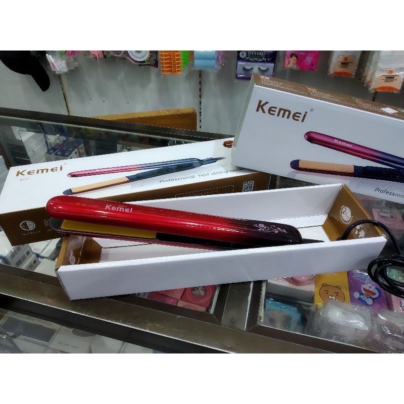 Bisa COD Alat Catok Catokan Rambut 2 in 1 Kemei KM-820 Curly - Lurus Dengan Temperatur Control