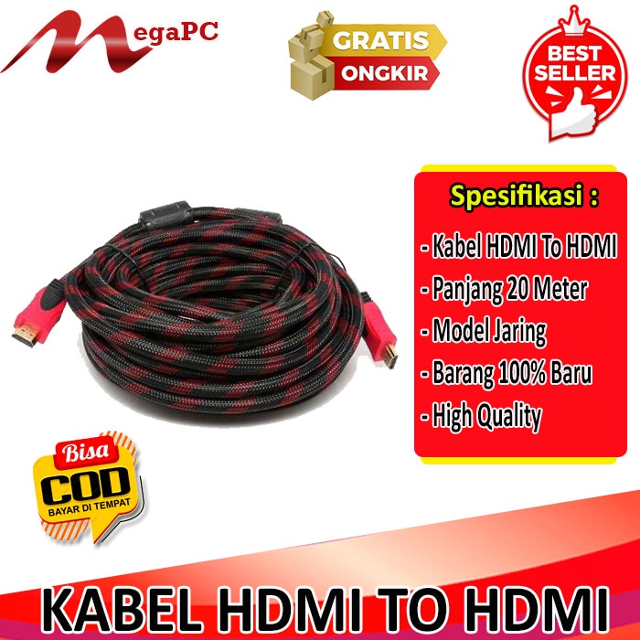 Kabel Hdmi To HDMI panjang 20 meter