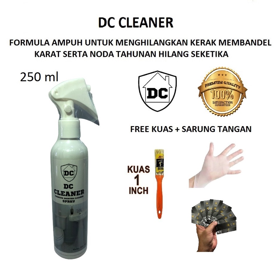 PEMBERSIH KERAK DC-CLEANER 250 ML # BONUS EMAS # PEMBERSIH KERAMIK KAMAR MANDI TOILET CONTACT CLEANE
