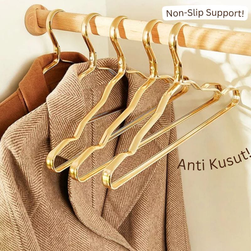 Gantungan Baju Besi Tebal Alumunium Hanger Baju Besi Anti Karat Gantungan Baju Besi Tebal Dewasa-BH