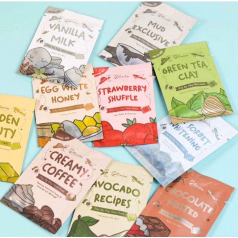 Masker Bubuk by LEA Glori 10grm Travel Size (Face Mask LEA ) BPOM  10grm